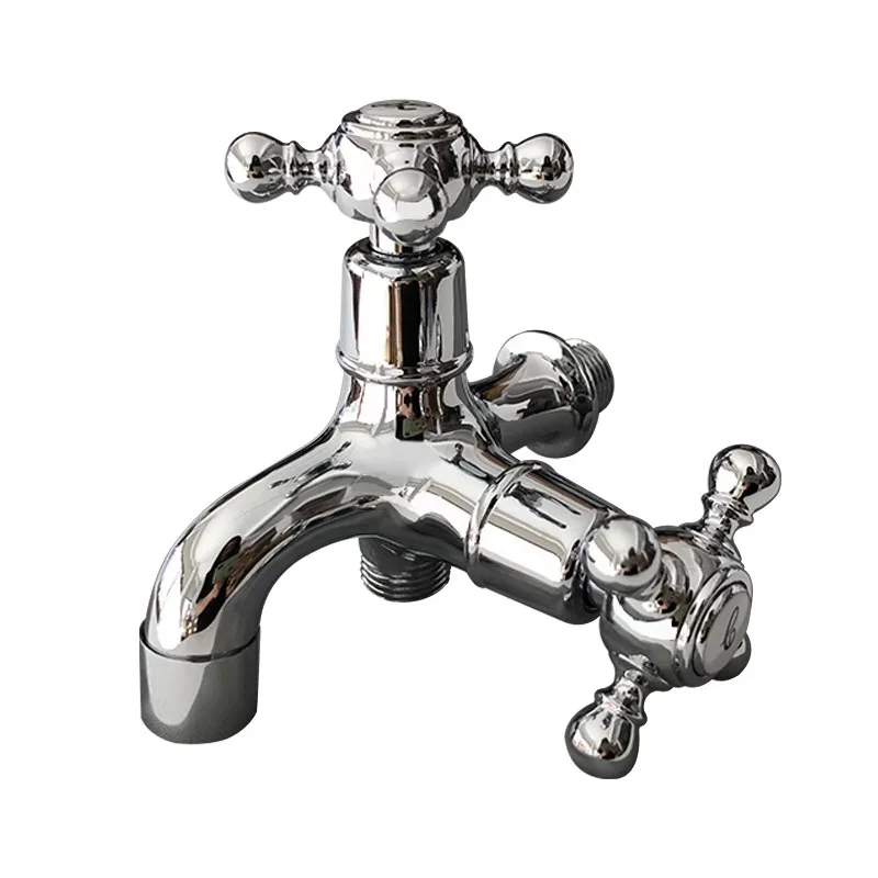 Retro práčka kohútik faucet záhradný balkón kúpeľňa s jednou chladiacou mosadzou One z dvoch z viacfunkčných tričkových kohútikov