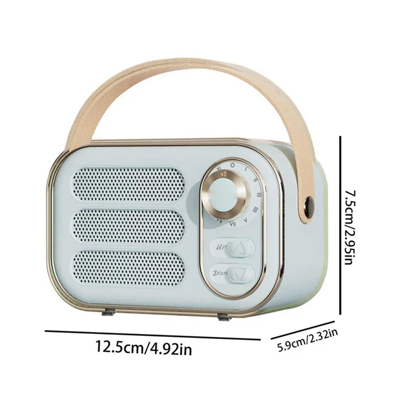 Retro reproduktor 360 stereofónny efekt Bluetooth Mini reproduktor Vintage Radio Domov Decor Zvuk Box pre vonkajšiu zeleň