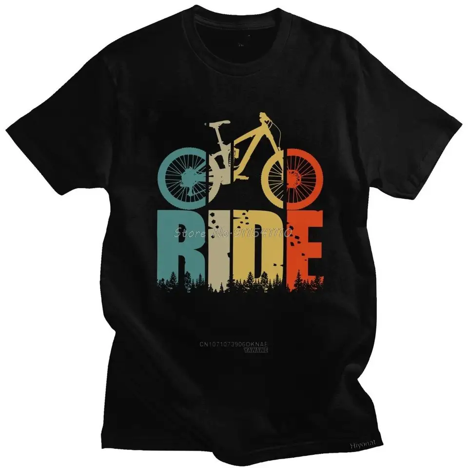 Retro Ride Ride Your Mountain Bike T-Shirt Men cyklisti a cyklisti darčekové oblečenie kreatívne grafické tričká Cool Roupas Masculinas Topy
