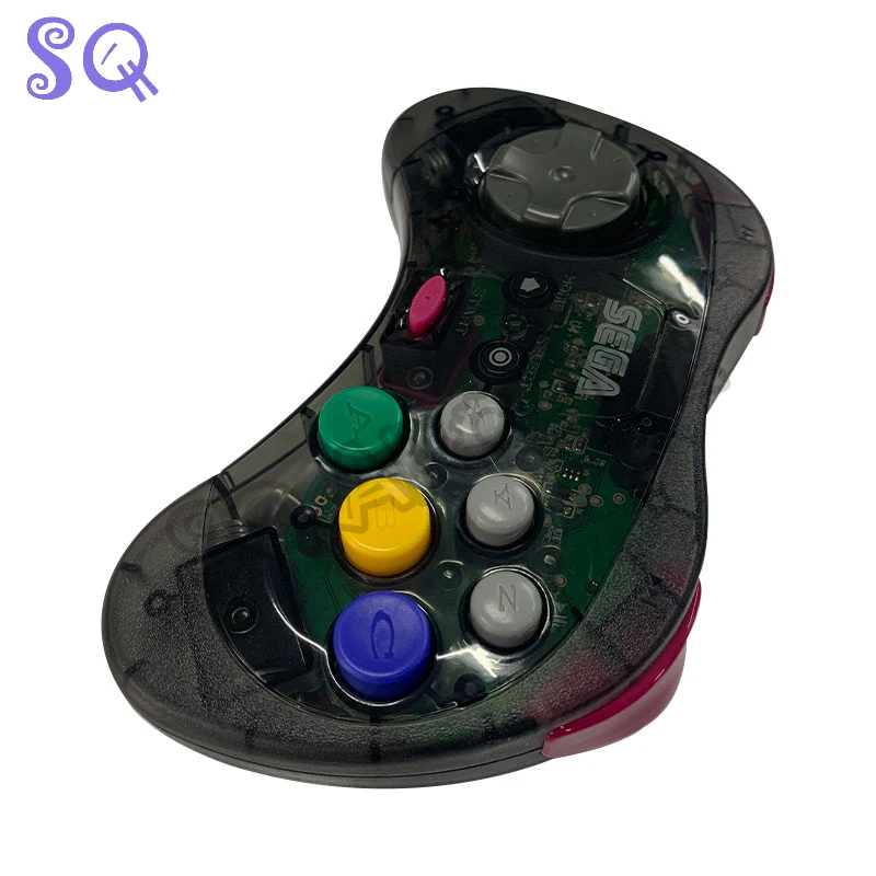 Retro SQ Oficiálny Saturn 2,4 GHz Wireless Controller 8 Arcade Gamepad - Transparentná exkluzívna udalosť