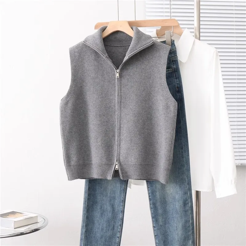 Retro Stand Up Collar Camisole pletené dám