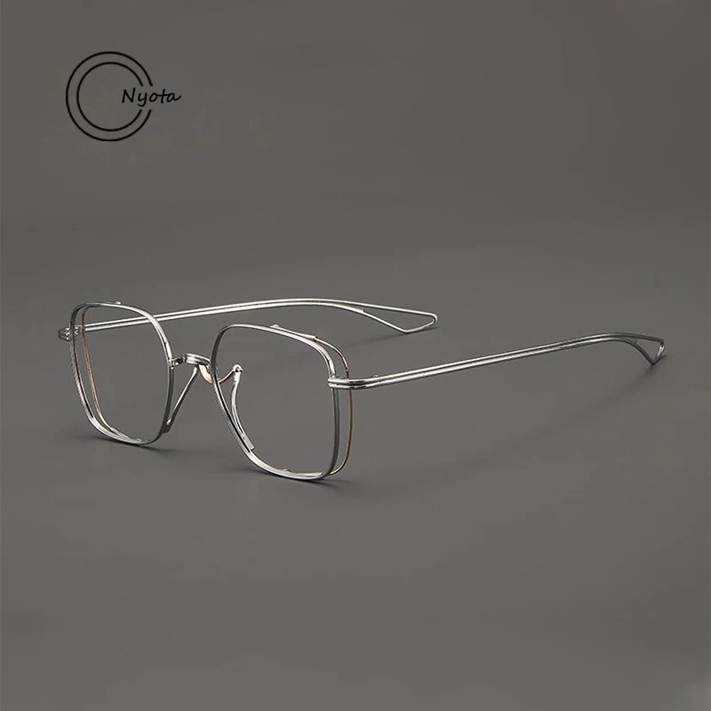 Retro ultralight Designer Pure Titanium Frame pre ženy a mužov Optické okuliare Optické okuliare Myopia Čítanie trendom okuliarov