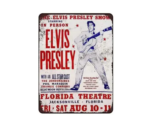 Retro vintage USA Elvis Presley inšpirovaný hudobným mužom Cave Pub Shed Metal Tin Sign