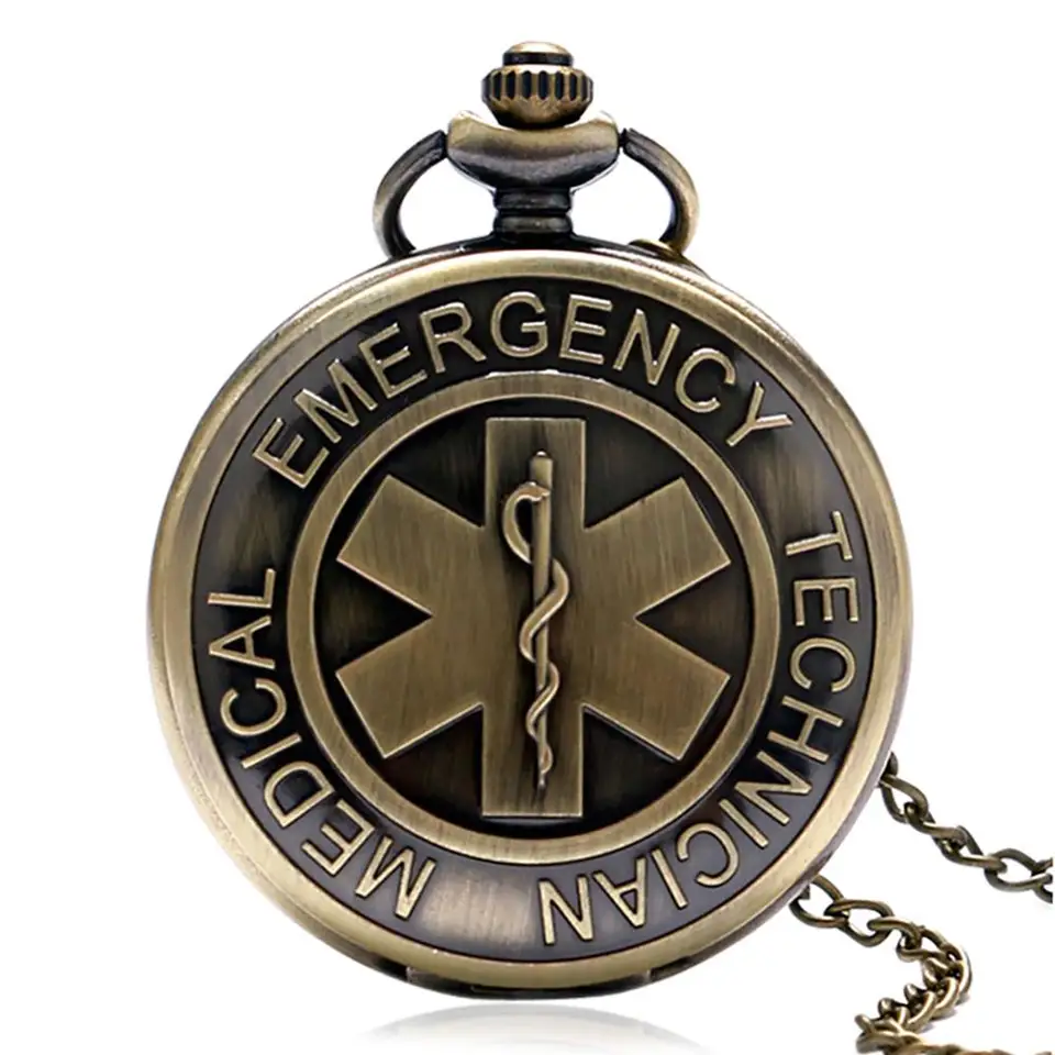 Retro Who Medical Pohotovosť technický dizajn vreckové hodinky Men Men Dám