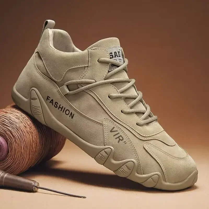 Retro členkové topánky pre mužov Ploché príležitostné členkové topánky Pánske tenisky Non-Slip Pracovná topánky Men krátke topánky Jeseň Zapatillas hombre