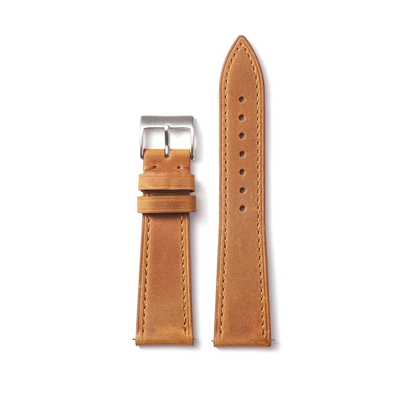 Retro štýl Crazy Horse Rýchle uvoľnenie remienok 18 mm 19 mm 20 mm 22 mm 22 mm Pánske a dámske business WatchBand Belt