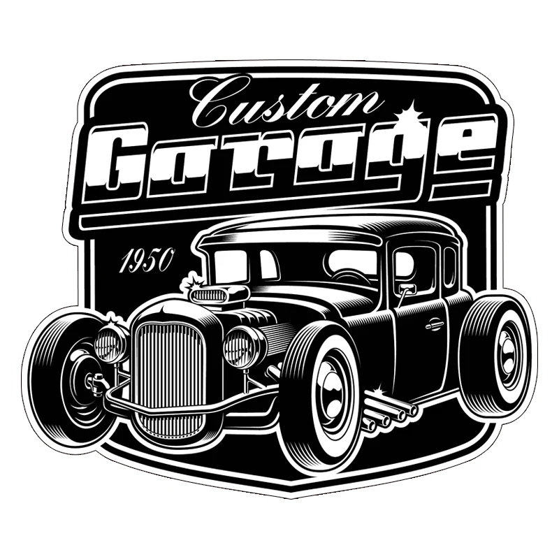 Retro štýl vintage auto hot tyč antique car PVC CARPE nálepka s nálepkou 13*13 cm