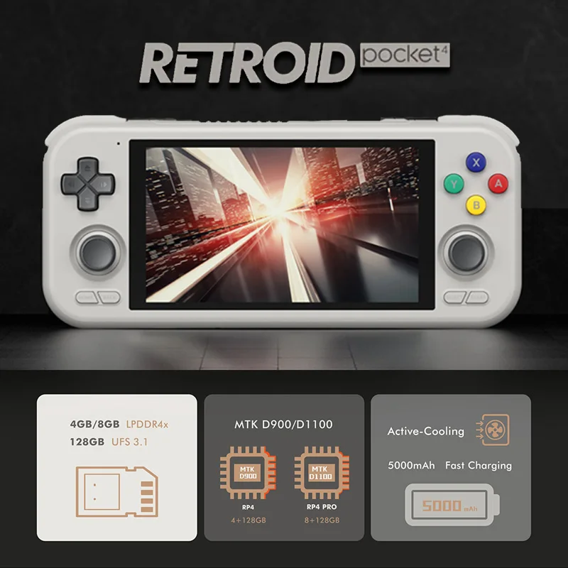 Retroid Pocket 4Pro Herné herné konzoly 4.7inch dotykovej obrazovky RAM 8 GB WiFi 6.0 Bluetooth 5.2 5000 mAh hry Hry Hobbies Gift