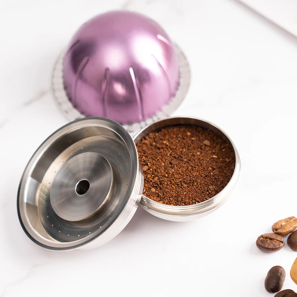 Revafimil opakovane použiteľný veľký šálka pre Nespresso Vertuo Next kávová kapsula filtra espressa vertuoline stienless oceľový modul s manperom s manperom