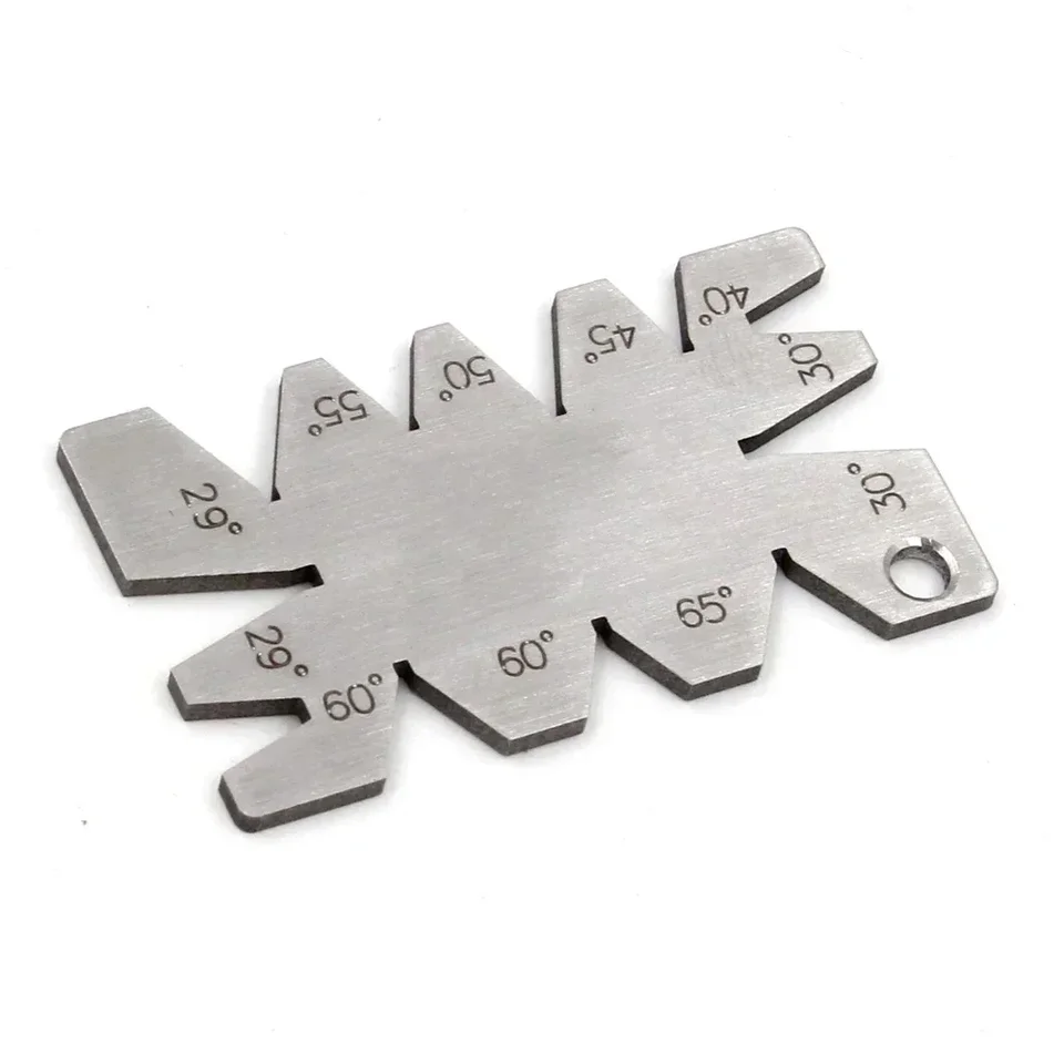 Rezacie závity Uhlový rozchod v sloty z nehrdzavejúcej železa 49x27x1,2 mm 29/30/40/45/50/55/60/65 ° Turnovanie šablóny