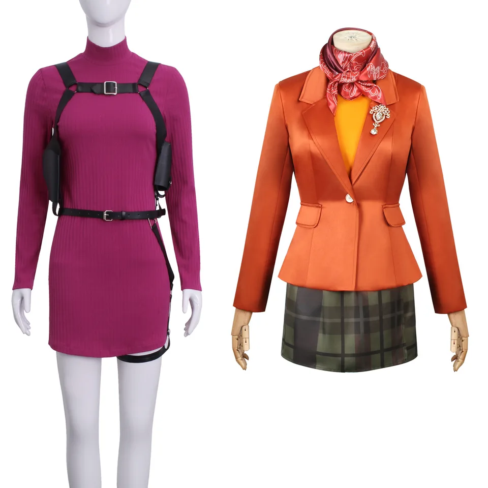 Rezident 4 Ada Wong Cosplay kostýmy Zlé šaty opasok opasok Fantasia Halloween Carnival Masguise Oblek pre dospelé ženy dievčatá