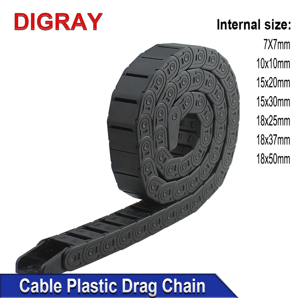 Reťazec káblov Digray 7*7 10*10 15*20 15*30 mm 18*50 mm 1 m, ktoré neotvoria pološkmentované plastové dragové reťaze