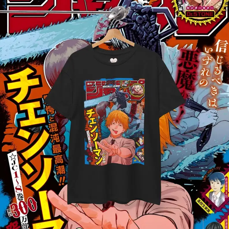 Reťazová píla muž vintage anime tričko retro anime košeľa