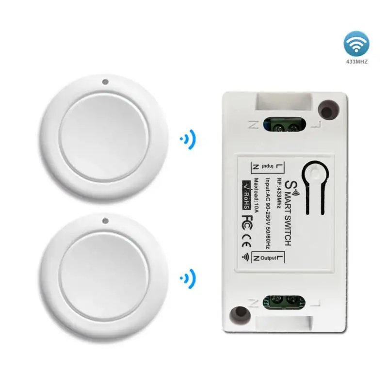 RF 433MHz AC90-220V prijímača Smart Home WiFi Wifi Wireless Switch Switch Relay Smart Life/TUYA Aplikácia funguje s Alexa Google