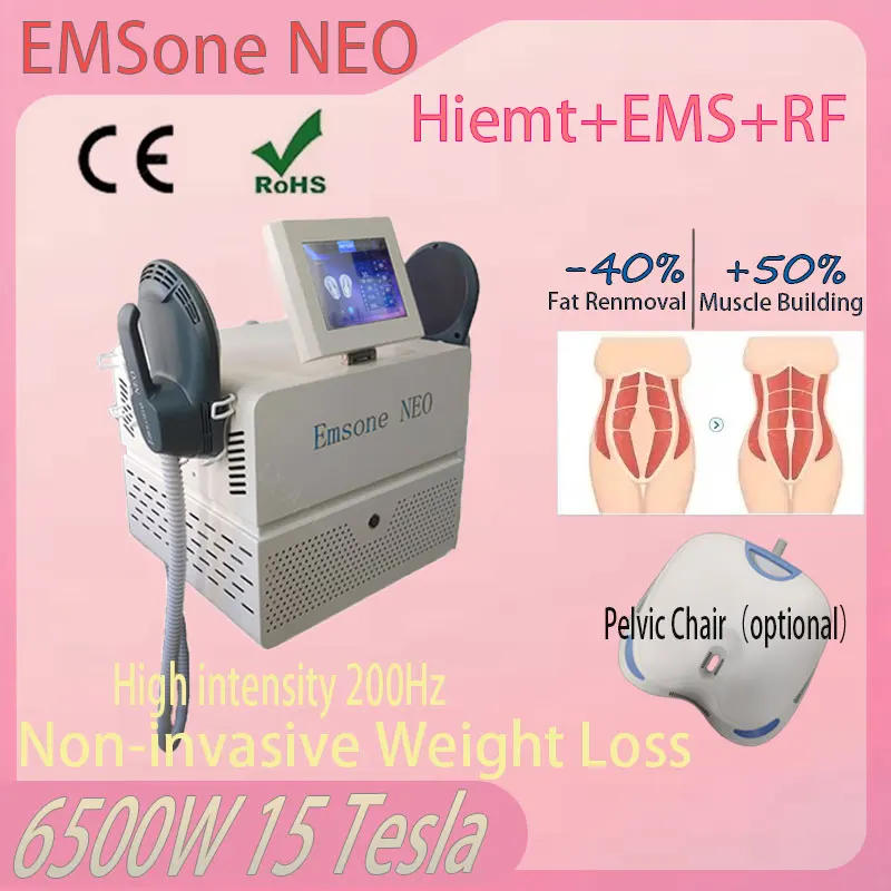 RF Elektromagnetický stroj na odstraňovanie tuku Stroj na tvarovanie tela Emsone Neo zvyšuje bedrové svaly a zlepšuje svaly panvového dna