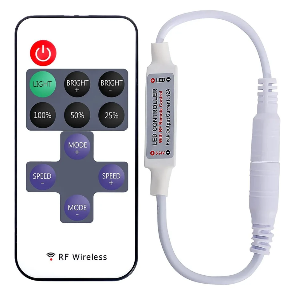 RF11 Kláves bezdrôtového RF LED Dimmer Monochroma-Light Svetlo 5-24v