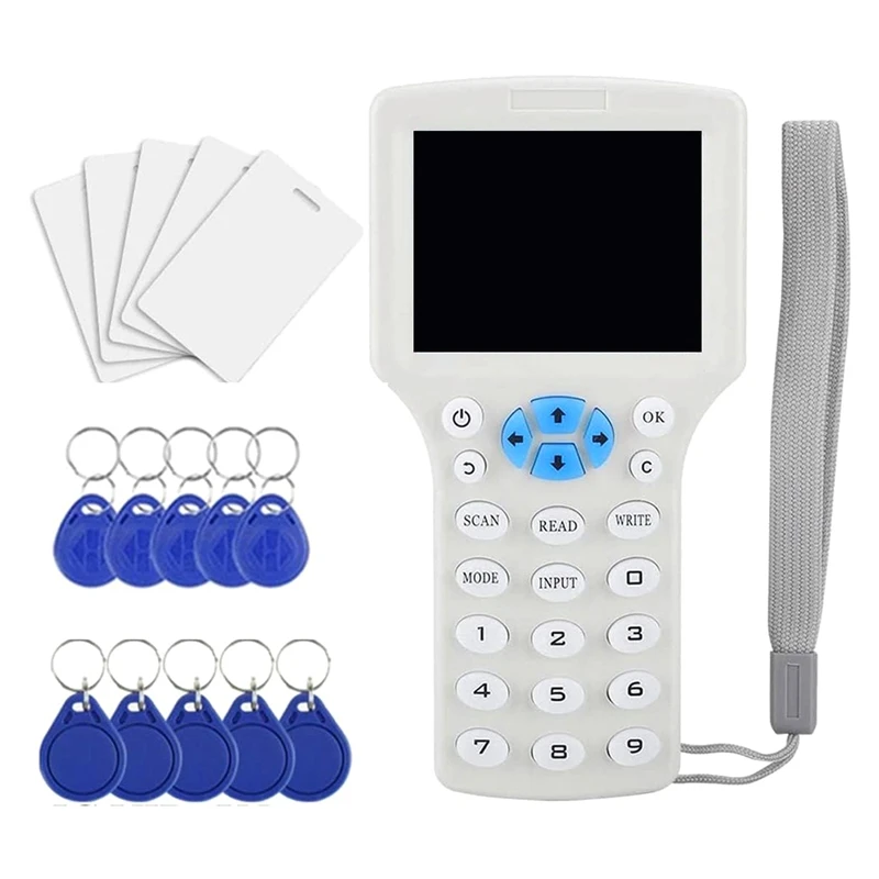 RFID NFC Copier Reader Writer 10 Frekvenčný programátor pre ID kartu/keyfoB a 13,56MHz UID Key Control System odolný