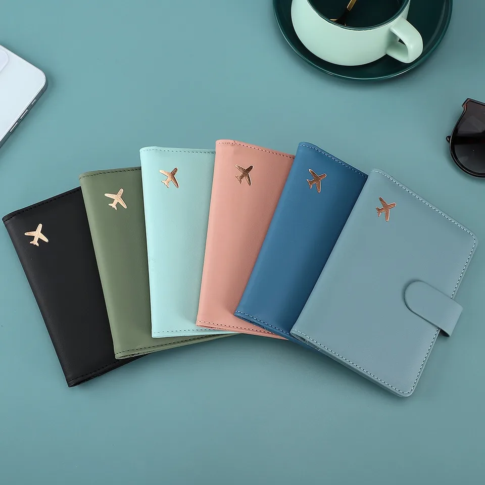 RFID Passport Cover Pu Leather Man Women Držiteľ cestovného pasu Držiteľ s kreditnou kartou Pase Chránič krytu kryt