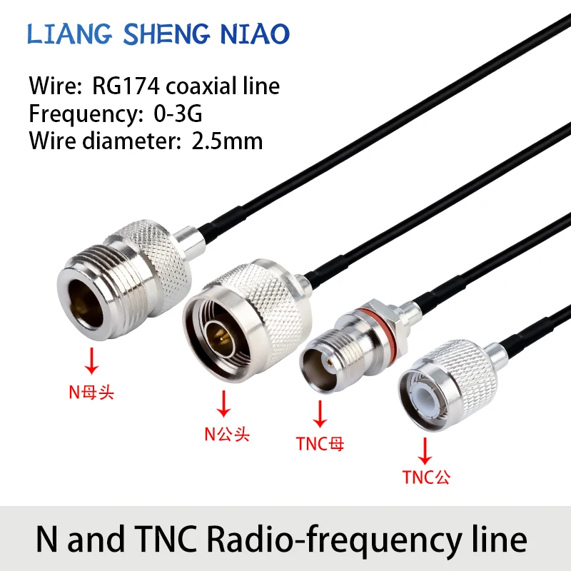 RG174 LINE RF Adaptér kábel N k TNC samcom a ženským N až do TNC antény signálneho pripojenia kábla kábla kábla kábla