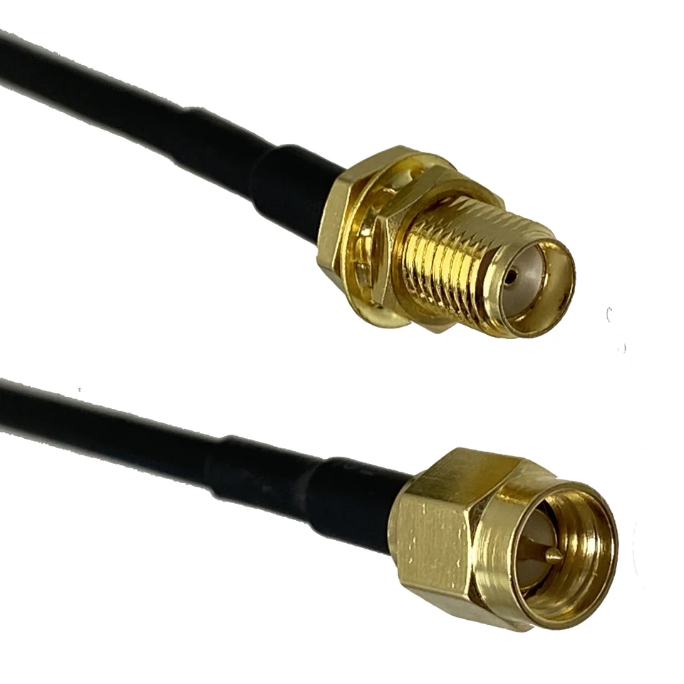 RG174 SMA SMALICKÝ Jack Nut Perkhead to SMA MALO Plug RF Jumper Pigtail Cable 4inch ~ 10 stôp