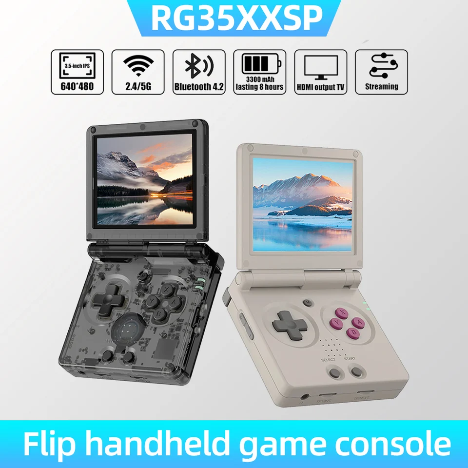 RG35XXSP RETRO RUCK RUCK HERNA CONSOLE 3,5 palca 3300 mAh Nostalgická prenosná prenosná PSP arkádová skladacia ručná herná konzola