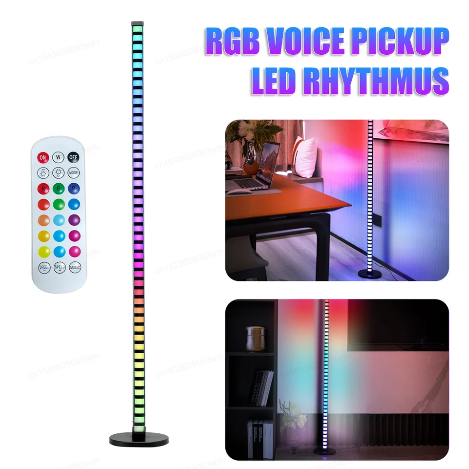 RGB Hudobná zvuková ovládanie 1,2 m poschodí lampy Farba LED LED LIGH CONTROL OVLÁDACIE PRIPOMIEKA PRIPRAVENIE Rhythm Lights Bar Bar Light Light Light