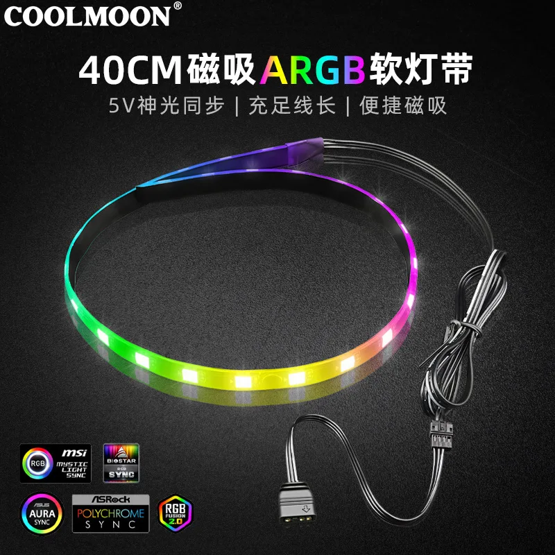 RGB LED individuálne adresovateľné pásové svetlo WS2812B IP65 pre 3pin 5V add_header pre základnú dosku počítača Corsair ICE FLACE