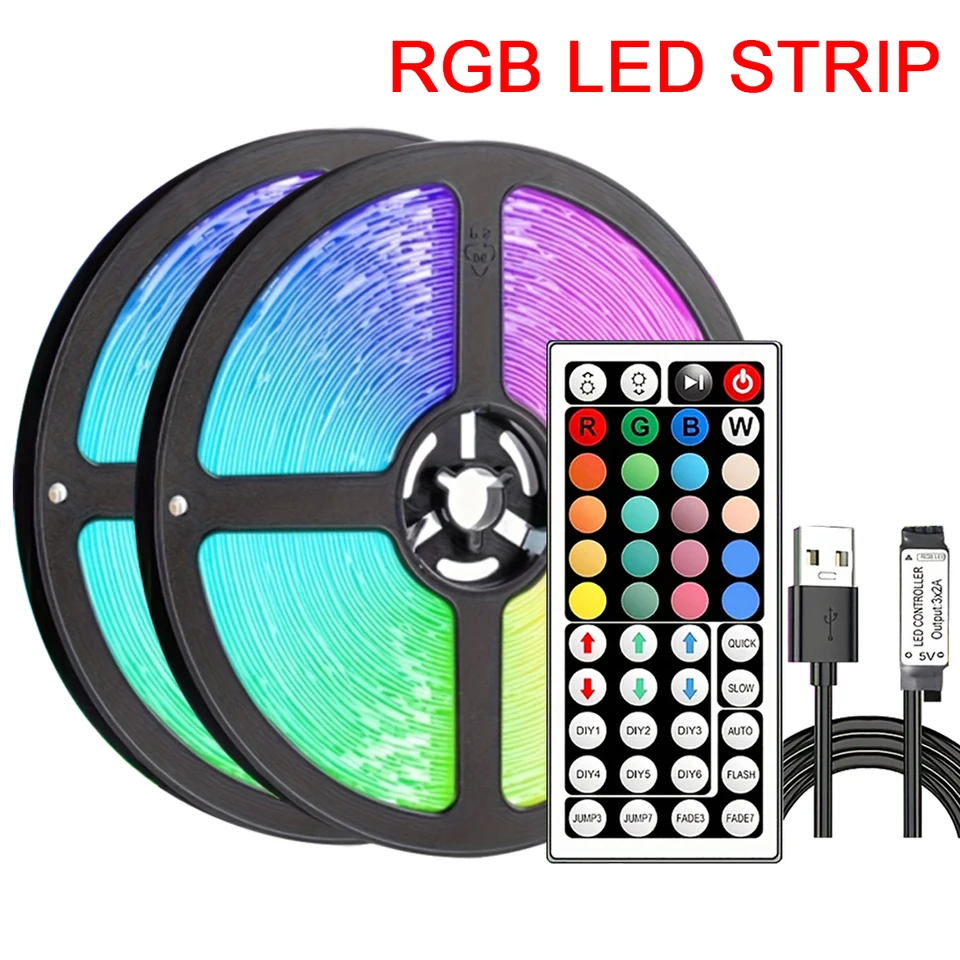 RGB LED pásové svetlá s diaľkovým ovládacím pásky svetlá LED stena pre domácu spálňu DECON DECON TV podsvietenia