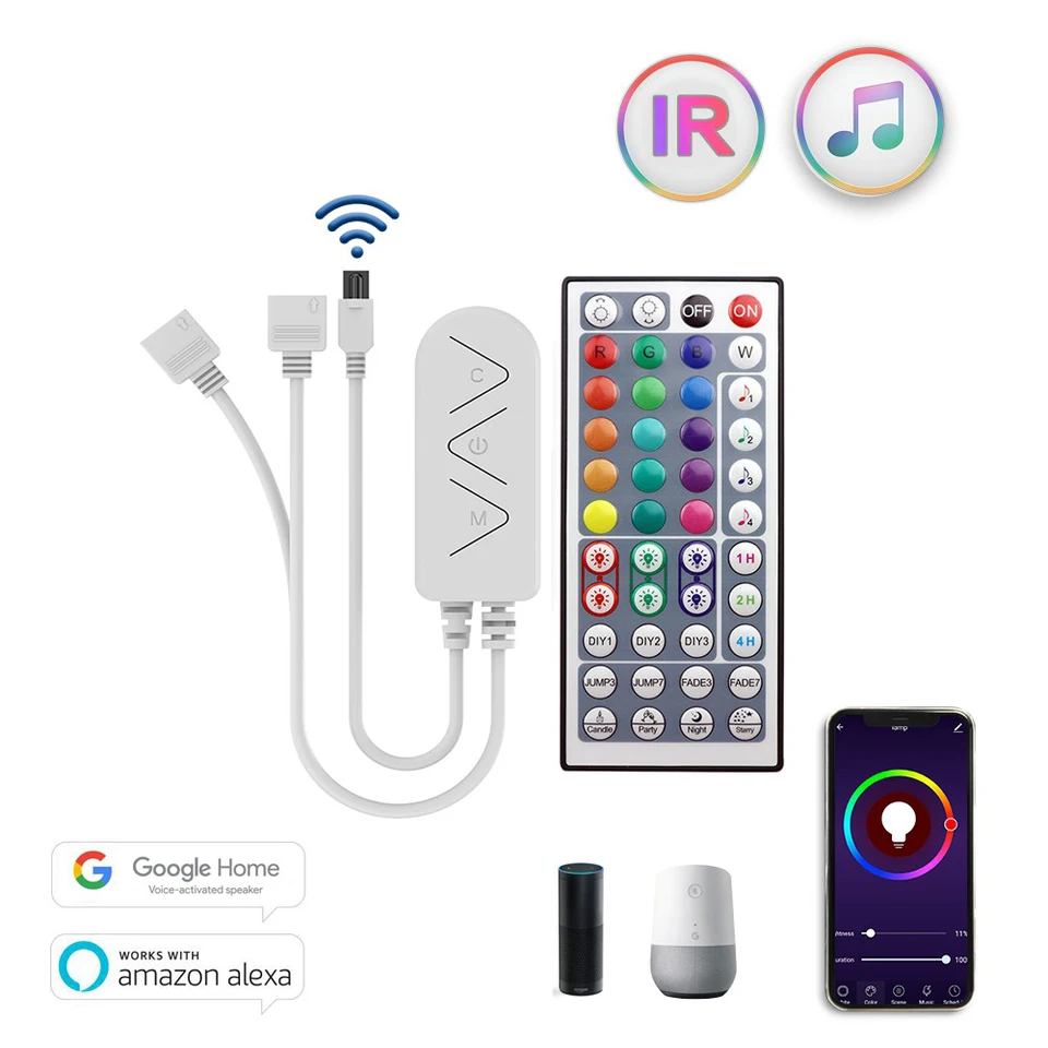 RGB LED radič DC 5V LED pásik LIGHT IR Bluetooth Remoteter 44key RF bezdrôtové ovládacie prvky pre ovládač LED pásma LED SLEPT