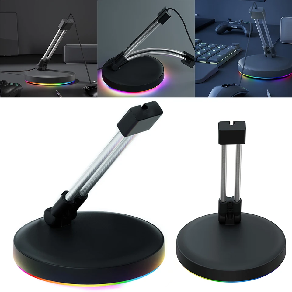 RGB myš Bungee Držiteľ káblov proti šmyku herná herná myš Držiteľ protivnúca riadenia káblov pre eSports fps hra FPS