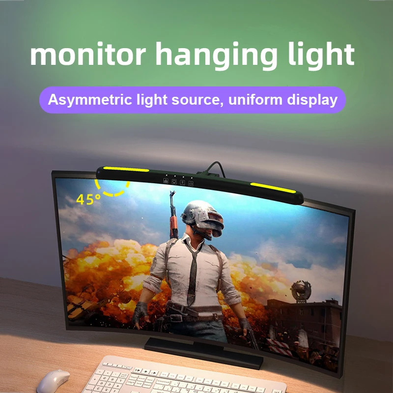 RGB očná starostlivosť o obrazovku zavesenie svetla stepless stmievanie počítača Monitor Svetelný bar USB Desk Lamp Monitor pre obrazovku podsvietenia PC Game