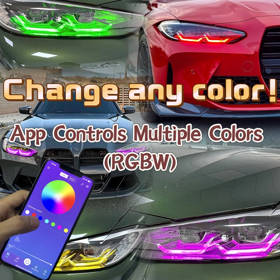 RGBW Multicolor LED doska pre BMW G22 G23 G26 4 Series I4 CSL LED svetlomet žltého modulu DRL RGB denné svetlá 9851047