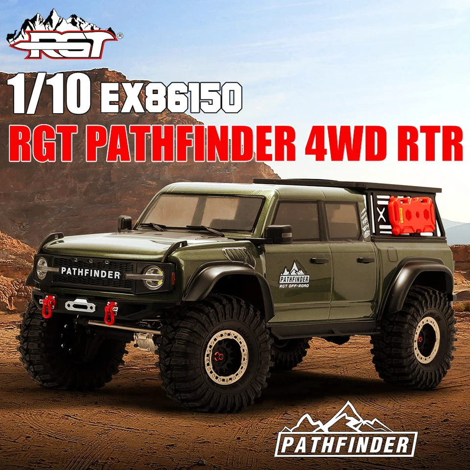 RGT EX86150 Pathfinder 4WD RTR 1/10 RC Simulovaný elektrický diaľkový ovládací model automobilový skalný prehľadávač dospelých Detské hračky