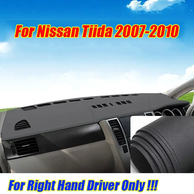 RHD kožená prístrojová doska na prístrojovú dosku Ochrana podložky pre podložku Nissan Tiida 2007-2010
