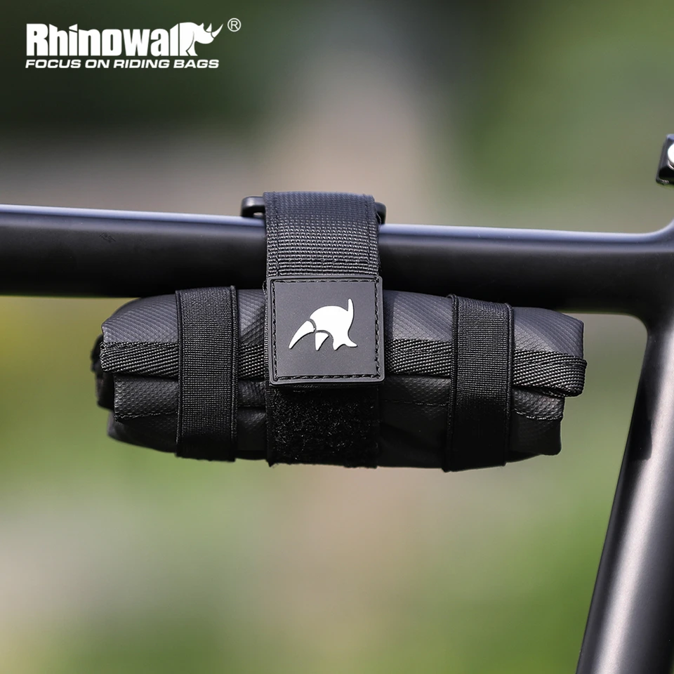 Rhinowalk Bicycle Bag Taška TAGE TAPE SORK PREDNÁ TRUBA RÁMU BAG Burrito Pack Cycling Príslušenstvo Čierne súpravy na bicykle MTB