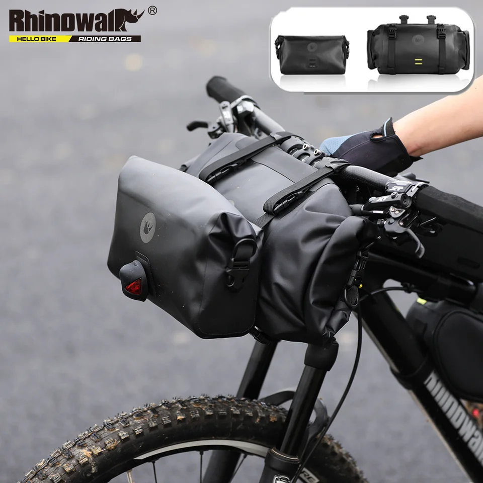 Rhinowalk Bicycle Runchar Runchar Bag 4L-12L Bicykel Batoh Multifunkčný MTB Cyklovací vrecko na prednú trubicu vrecko na bicykle