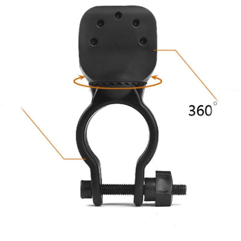 Riadidlá hlava predného svetla držiaka Držiak proti klip proti 360 stupňom rotácie bicykla LED baterka Torch CLAMP CLAMP Outdoor pre cyklovanie