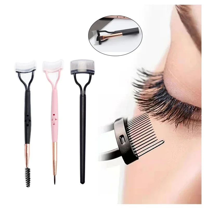 Riasy natáčanie krásy make -up odlučovač rias zložené kovové mihalnice kefa rias