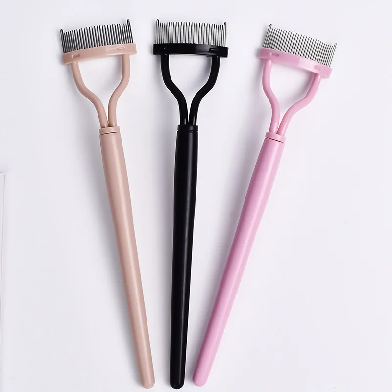 Riasy oddeľovače kovové zuby rovné riasy natáčanie krásy make -up z nehrdzavejúcej kefy Hread riasenka make -upu