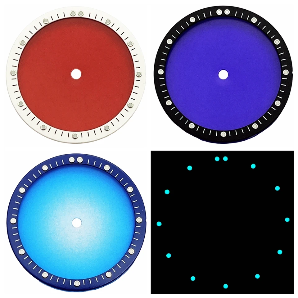 Richus NH 28,5 mm priehľadný vytáčanie biely čierny ráme modrý Lume fit NH35 NH36 NH38 NH39 NH70 NH72 MOUNTION WATCH DODATO