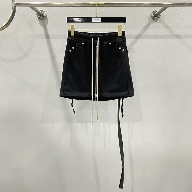 Rick sukňa žien umelecké plné farby džínsové šaty Streetwear Black Miniskirt High Street Nail Elements Petticoat Sexy A-line sukňa