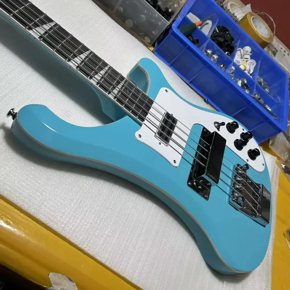 Rickenbacker 4003, Bass Electric Guitar, Sky Blue Color, Chrome Hardware, Vysoko kvalitná Guitarra, Doprava zdarma