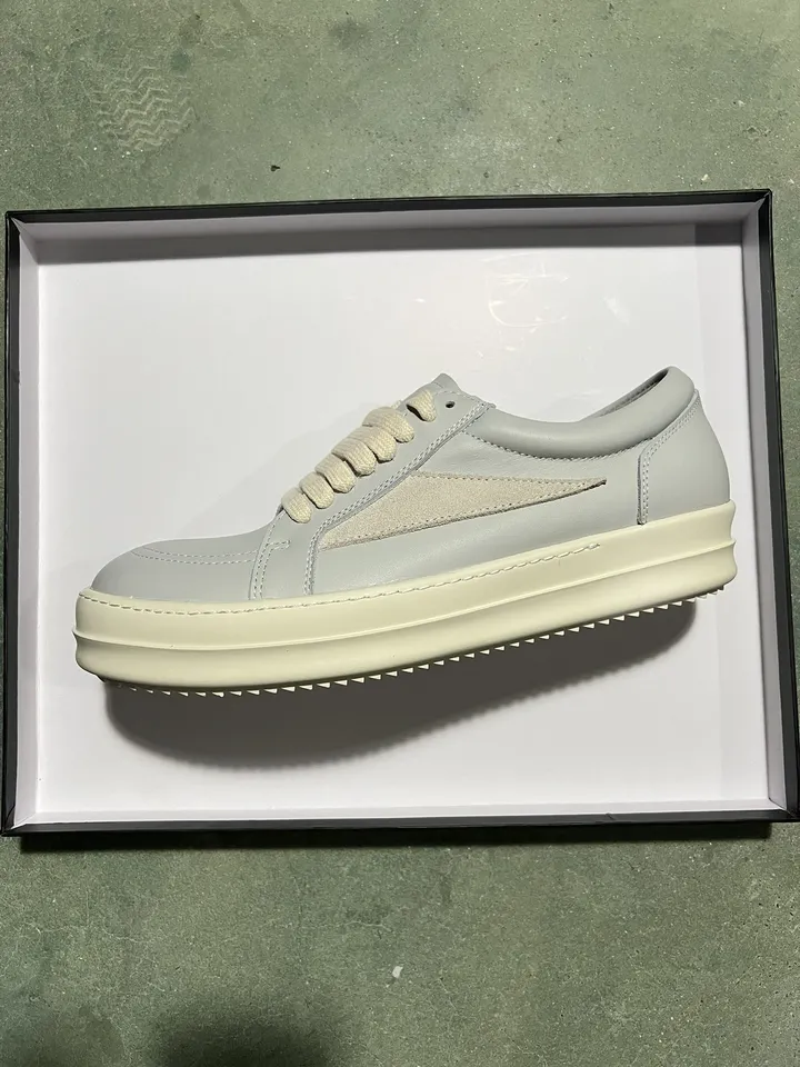 Ricks Genious svetlo šedá koža s nízkym vrcholom owens kvalita Men Men Shoe Dámske tenisky Casy Lace Up Zipper Owens Design topánky a topánky