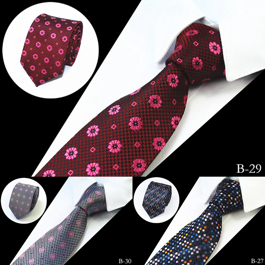 Ricnais Fashion Muži priviažu 100% hodvábne žaky tkané tkania pre mužov 7 cm pruhované kravata