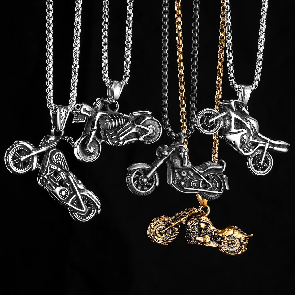 Rider Motocykel Series Men Náhrdelník z nehrdzavejúcej ocele Reťaz novú v punk rocku pre ženy módne šperky darčeky veľkoobchod