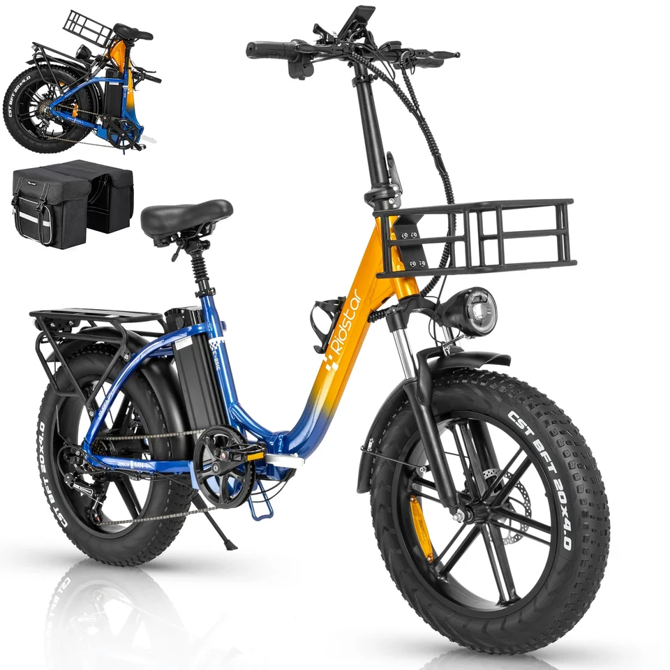 Ridstar MN-20 1000W 15AH Elektrická bicykel TUR TURE EBIKE 20 palcových pláží Najlepšie hory 48 V Bicykel Snow Cyklovanie bicyklov so zadným sedadlom