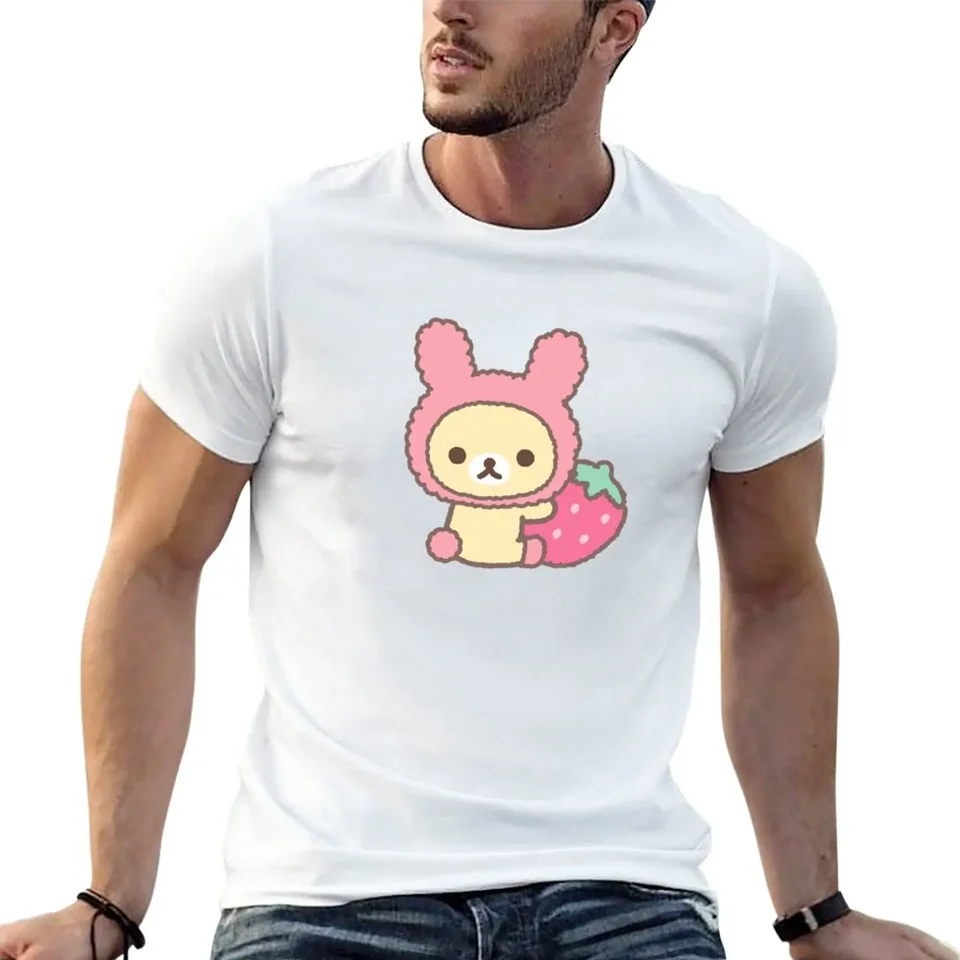 Rilakkuma - Korilalakkuma Strawberry Tričko rýchle sušenie pre chlapca vtipné tričká pre mužov