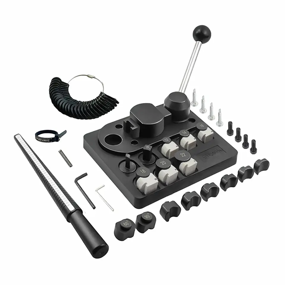 Ring Bender Superior Ring Ohybový náradie a nylonové diery Ring Sizer Merací nástroj na výrobu nástroja Vytvárajte perfektné krúžky v sekundách