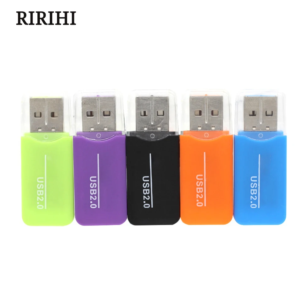 Ririhi Mini USB2.0 Micro SD Card Reader Pamäťová karta USB2.0 Adapter Flash Card Reader Vysoké rýchlosti pre počítačový notebook Cardreader