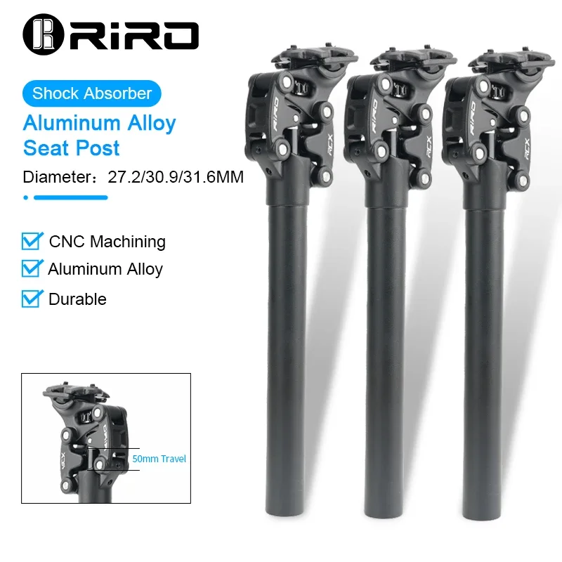 Riro RCX Suspension SEATPOST SELTPOST 50 mm cestovné sedadlo 350 mm*27,2 mm/28,6/30.0/30,4/30.9/31,6/33,9 mm horské bicykle sedadla sedadla sedadla